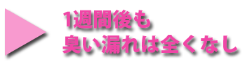 臭い漏れは全くなし